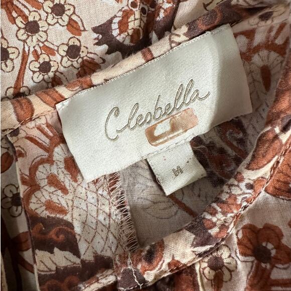 Cleobella Mini Dress Brown Floral - Picture 3 of 9